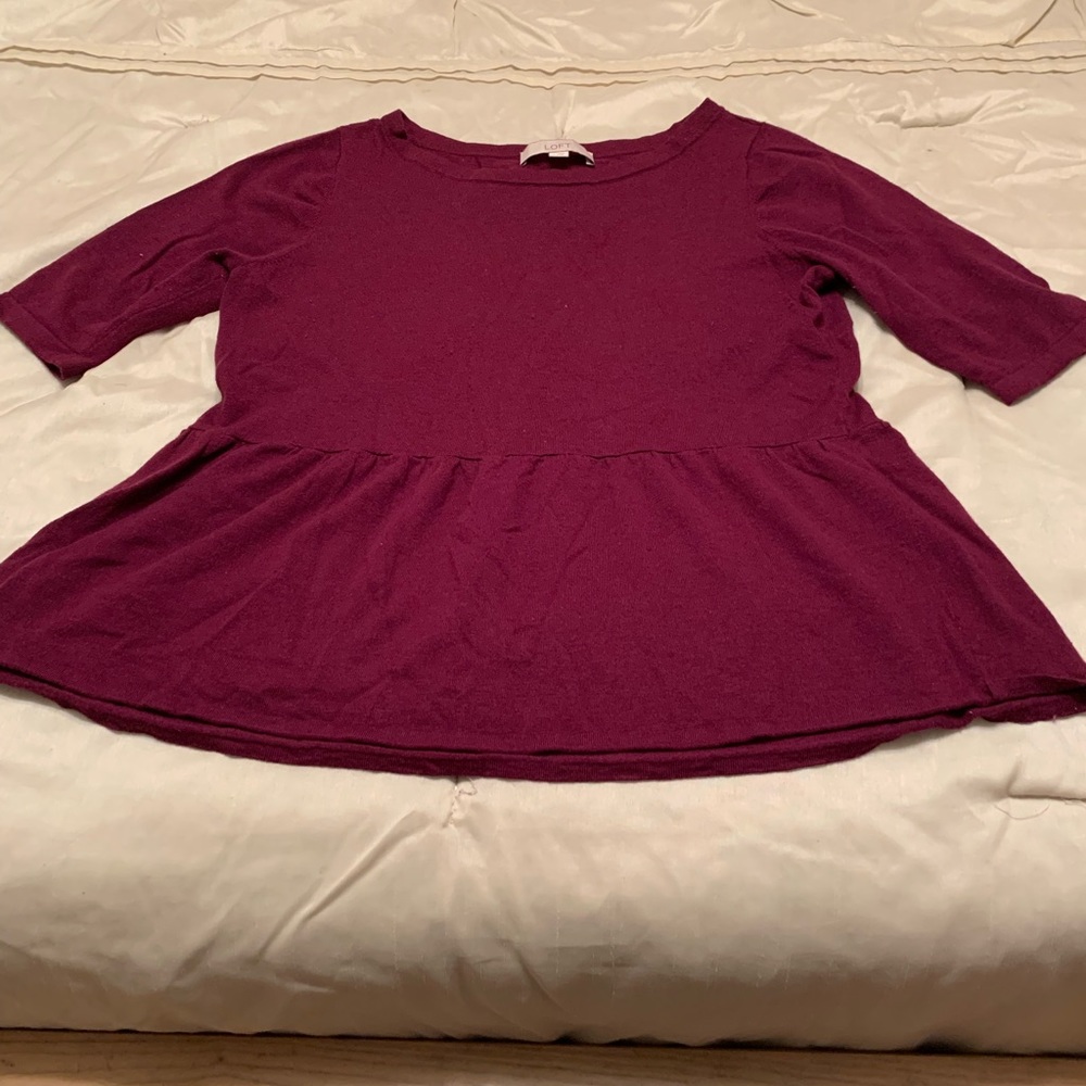 Peplum top by LOFT